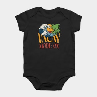 Vacay Mode: On T-Shirt: Waves, Palm Trees, and Sunset - Ultimate Vacation Tee Baby Bodysuit
